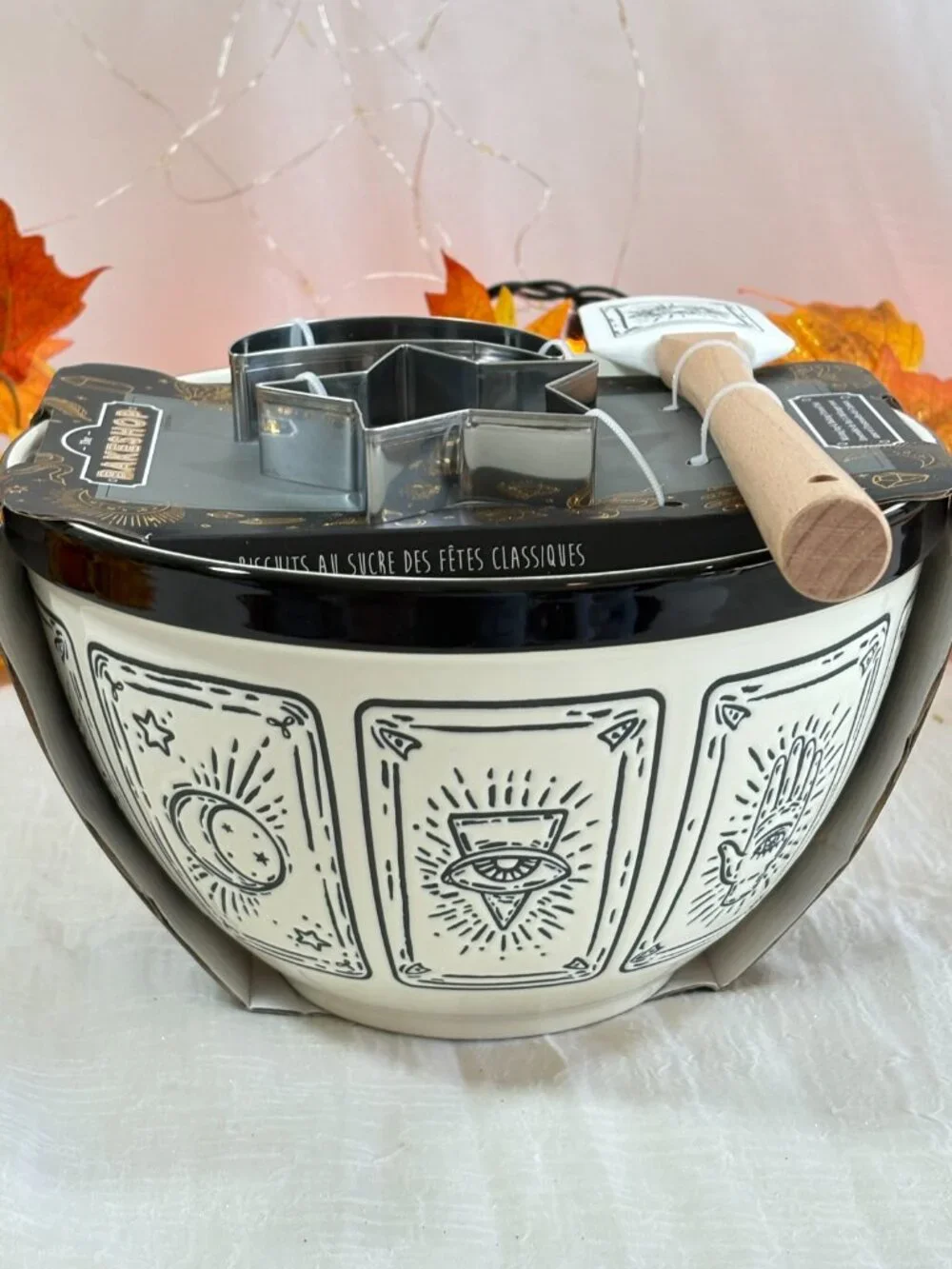 The Bakeshop Halloween Tarot Cards Mixing Bowl & Baking Utensil Set 4PC Set